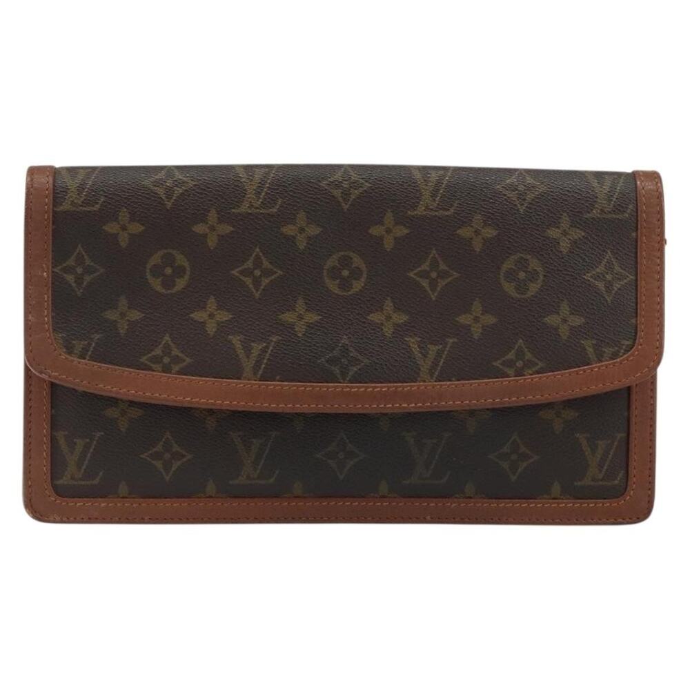 Louis Vuitton Monogram Pochette Dam GM Clutch Bag Brown